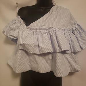 Zara crop one shoulder top